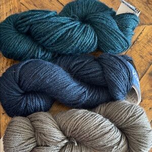3 different Berroco Vintage Chunky 
Skeins